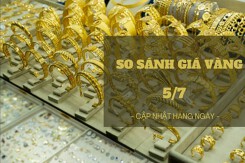 So sánh giá vàng hôm nay 5/7: Vàng SJC quay đầu giảm tới 190.000 đồng/lượng