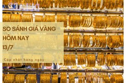 So sánh giá vàng hôm nay 13/7: SJC giảm thêm 50.000 - 100.000 đồng/lượng