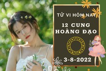 Tử vi hôm nay của 12 cung hoàng đạo ngày 3/8/2022: Bạch Dương công việc không như ý, Bọ Cạp tài lộc giậm chân tại chỗ