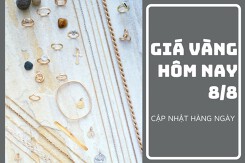Giá vàng hôm nay 8/8: Giảm nhẹ 50.000 đồng/lượng trong phiên đầu tuần