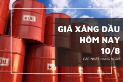 Giá xăng dầu hôm nay 10/8: Chấm dứt đà tăng, giá dầu giảm nhẹ trên 0,5%