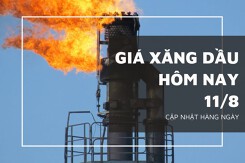 Giá xăng dầu hôm nay 11/8: Tăng nhẹ, ghi nhận mức điều chỉnh dưới 1%