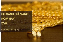 So sánh giá vàng hôm nay 17/8: Vàng 24K và 18K tiếp tục giảm thêm 200.000 đồng/lượng