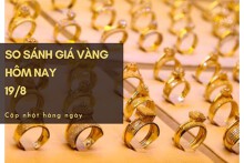 So sánh giá vàng hôm nay 19/8: Vàng 18K tiếp tục lao dốc, mất thêm 380.000 đồng/lượng