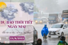 Dự báo thời tiết ngày mai 23/8/2022: Hà Nội mưa về sáng và đêm, Đà Nẵng chiều mưa, TP HCM vẫn có mưa