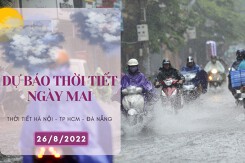 Dự báo thời tiết ngày mai 26/8/2022: Hà Nội có mưa to đến rất to, Đà Nẵng ngày nắng nóng, TP HCM chiều có mưa