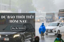 Dự báo thời tiết hôm nay 26/8/2022: Hà Nội tiếp tục mưa to đến rất to, Đà Nẵng và TP HCM đều có mưa vào chiều tối