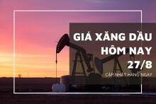 Giá xăng dầu hôm nay 27/8: Tiếp tục giảm gần 1% sau phiên hôm qua