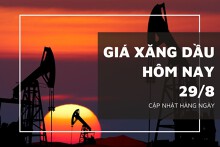 Giá xăng dầu hôm nay 29/8: Tiếp đà giảm mạnh trên 3% trong phiên đầu tuần
