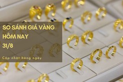 So sánh giá vàng hôm nay 31/8: Vàng trong nước đồng loạt giảm phiên giao dịch cuối tháng
