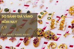 So sánh giá vàng hôm nay 6/9: Giá vàng SJC bật tăng tới 350.000 đồng/lượng