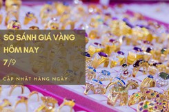 So sánh giá vàng hôm nay 7/9: Đảo chiều, vàng SJC giảm tới 300.000 đồng/lượng
