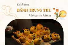 Cách làm bánh Trung thu không cần khuôn đơn giản và đẹp mắt 2022