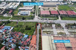 Tiến độ tuyến đường 650 tỷ kết nối KCN Quang Minh ở Mê Linh
