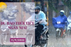 Dự báo thời tiết ngày mai 11/9/2022: Hà Nội, Đà Nẵng và TP HCM đều có mưa, có nơi mưa to