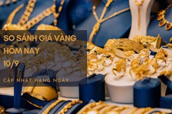 So sánh giá vàng hôm nay 10/9: Cuối tuần, vàng SJC giao dịch ở mức 67 triệu đồng/lượng
