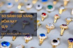 So sánh giá vàng hôm nay 12/9: Vàng 24K, 18K giảm từ 40.000 đồng/lượng đến 100.000 đồng/lượng