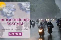 Dự báo thời tiết ngày mai 14/9/2022: Hà Nội, Đà Nẵng và TP HCM mưa dông về chiều tối và đêm