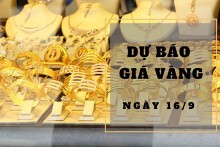 Dự báo giá vàng 16/9: Tiếp tục giảm vào đầu phiên?