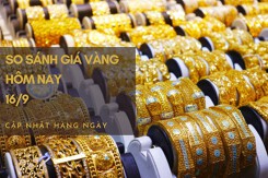 So sánh giá vàng hôm nay 16/9: Vàng trong nước giảm từ 180.000 đồng/lượng đến 400.000 đồng/lượng