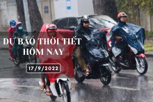 Dự báo thời tiết hôm nay 17/9/2022: Hà Nội tiếp tục duy trì mưa lớn, Đà Nẵng và TP HCM liên tục có mưa vào chiều tối