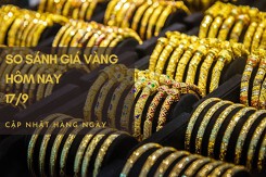 So sánh giá vàng hôm nay 17/9: Vàng trong nước tăng trở lại 50.000 - 250.000 đồng/lượng vào phiên cuối tuần