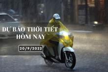 Dự báo thời tiết hôm nay 20/9/2022: Hà Nội, Đà Nẵng và TP HCM đều có mưa vào chiều tối và đêm