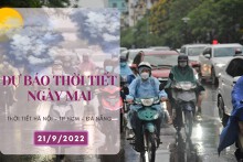 Dự báo thời tiết ngày mai 21/9/2022: Hà Nội có mưa to và dông, Đà Nẵng, TP HCM mưa dông vẫn tiếp diễn