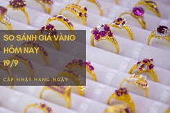 So sánh giá vàng hôm nay 19/9: Vàng trong nước giảm 150.000 đồng/lượng trong phiên đầu tuần