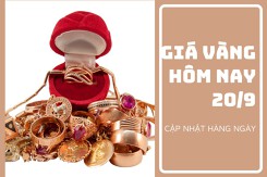 Giá vàng hôm nay 20/9: Tăng nhẹ từ 50.000 đồng/lượng đến 100.000 đồng/lượng