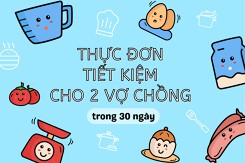 Ước tính chi phí cho thực đơn tiết kiệm cho 2 vợ chồng trong 30 ngày