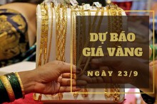 Dự báo giá vàng 23/9: Có thể giảm thêm vào đầu phiên?