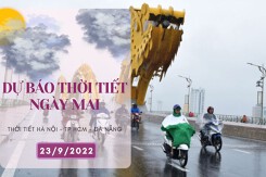 Dự báo thời tiết ngày mai 23/9/2022: Hà Nội và TP HCM vẫn mưa dông, Đà Nẵng tiếp tục mưa to