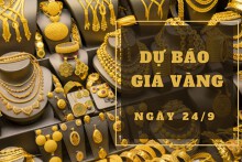 Dự báo giá vàng 24/9: Tiếp tục đi xuống vào phiên cuối tuần?