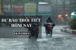 Dự báo thời tiết hôm nay 25/9/2022: Hà Nội mưa lớn giảm dần, Đà Nẵng và TP HCM cục bộ có mưa to