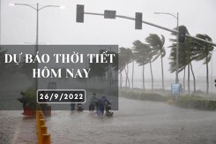 Dự báo thời tiết hôm nay 26/9/2022: Hà Nội mưa vài nơi, Đà Nẵng và TP HCM mưa to cục bộ vào chiều tối