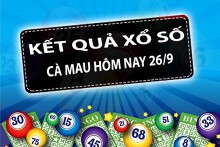 (KQXSCM) Kết quả xổ số Cà Mau hôm nay thứ Hai 26/9/2022: Giải đặc biệt 101413