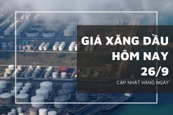 Giá xăng dầu hôm nay 26/9: Biến động gần 4%, nối dài đà giảm từ cuối tuần trước