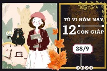 Tử vi hàng ngày hôm nay của 12 con giáp 28/9/2022: Dậu hạnh phúc mỹ mãn, Mão tài lộc vượng phát