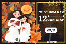 Tử vi hàng ngày hôm nay của 12 con giáp 29/9/2022: Tuất tình cảm trắc trở, Thìn tài lộc gia tăng