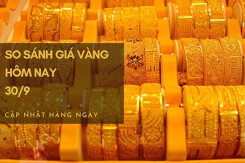 So sánh giá vàng hôm nay 30/9: Vàng SJC tiếp tục tăng hơn 500.000 đồng/lượng