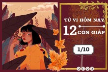 Tử vi hàng ngày hôm nay của 12 con giáp 1/10/2022: Tý tài lộc biến động, Ngọ tình duyên trục trặc