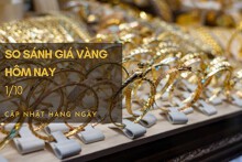 So sánh giá vàng hôm nay 1/10: Vàng SJC giao dịch trên 66 triệu đồng/lượng trong phiên cuối tuần