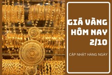 Giá vàng hôm nay 2/10: Vàng SJC giảm 70.000 - 350.000 đồng/lượng trong tuần qua