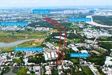 Toàn cảnh đường vành đai 3 sẽ mở theo quy hoạch tại phường Trường Thạnh, TP Thủ Đức