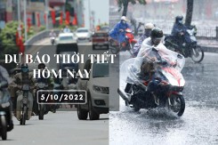 Dự báo thời tiết hôm nay 5/10/2022: Hà Nội và TP HCM ít mưa, nhiều nắng, Đà Nẵng tiếp tục mưa dông