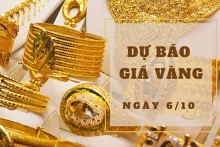 Dự báo giá vàng 6/10: Có thể sẽ quay trở lại đà giảm?