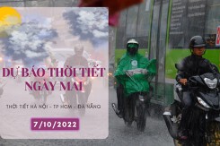 Dự báo thời tiết ngày mai 7/10/2022: Hà Nội, Đà Nẵng và TP HCM có mưa dông vào chiều tối và đêm
