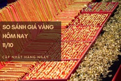 So sánh giá vàng hôm nay 11/10: Vàng SJC giao dịch sát mốc 67 triệu đồng/lượng