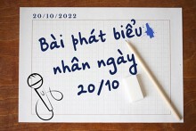 Top 5 bài phát biểu nhân ngày 20/10 hay và ý nghĩa nhất năm 2022